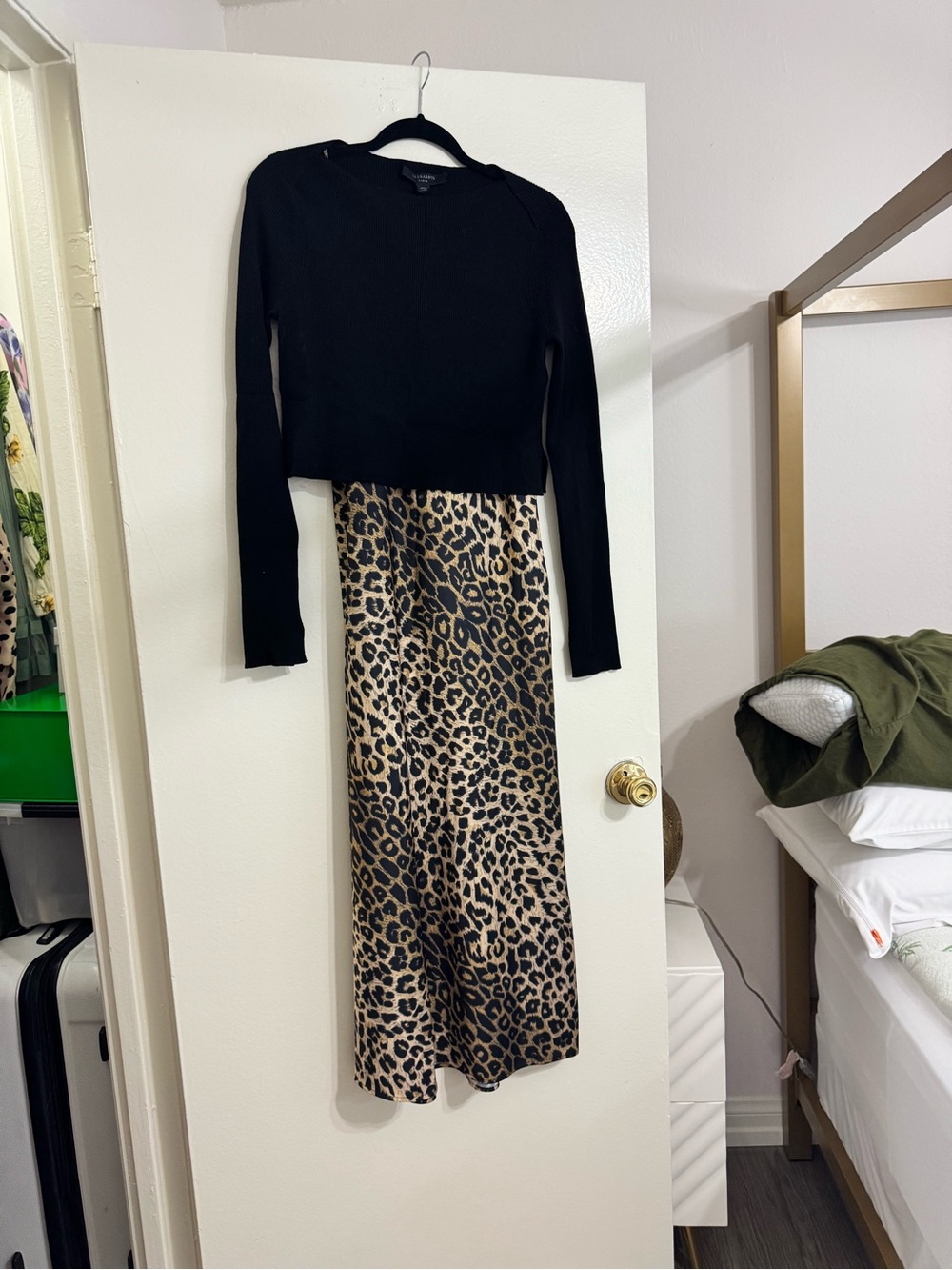AllSaints Hera Leppo 2-in-1 Midi Dress - Picture 11 of 11